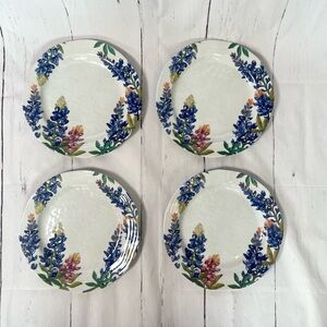 Bluebonnet Melamine Dinner Plate, set of 4 NWT